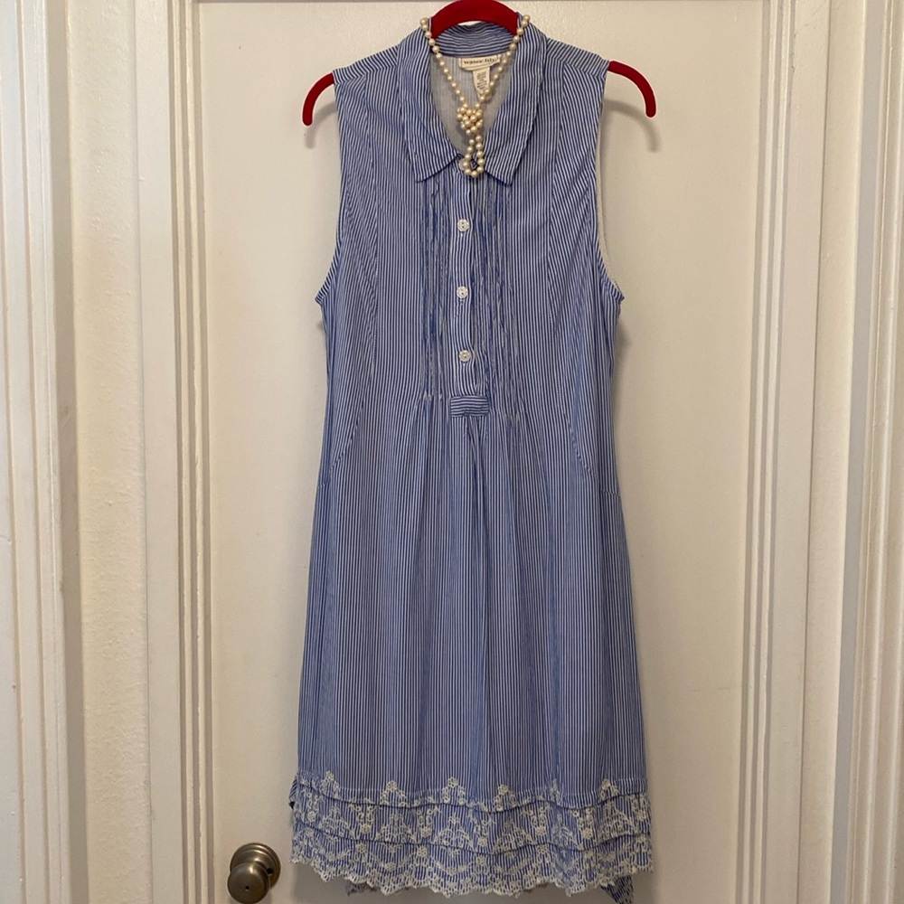 Dress Classic Sundress w/ Pinstripes
